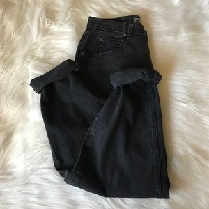 Extra high waisted BLACK DENIM JEANS!!!